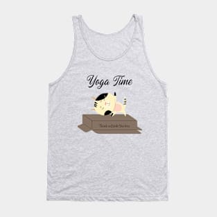 Yoga Cat / Yoga Time / Yoga Training T-shirt / Cute Cat Doing Yoga / Think Outside The Box Tank Top